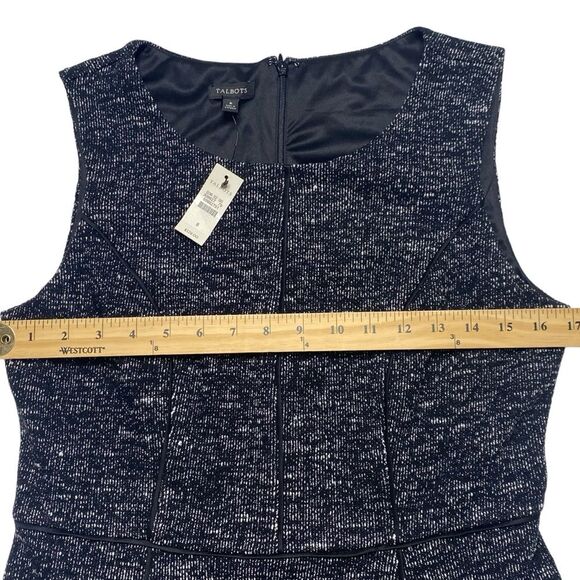 Talbots Marled Knit Dress Lined Black Sz 8 NWT - Picture 7 of 12